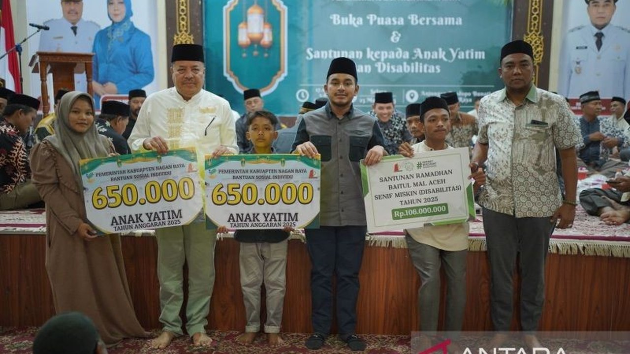 Pemkab Nagan Raya Santuni 3.963 Yatim dan Disabilitas Jelang Lebaran: Rp2 Miliar Lebih Terkumpul