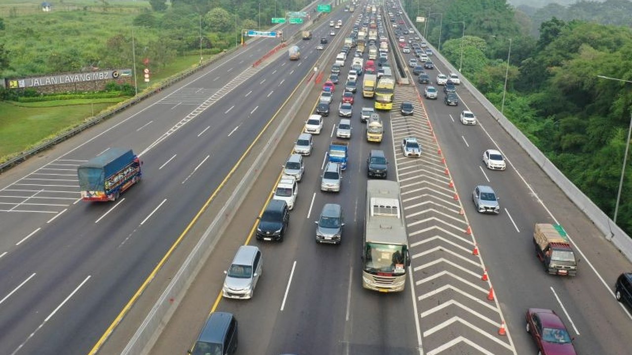 158.488 Kendaraan Tinggalkan Jakarta Lewat Jalan Layang MBZ Jelang Lebaran