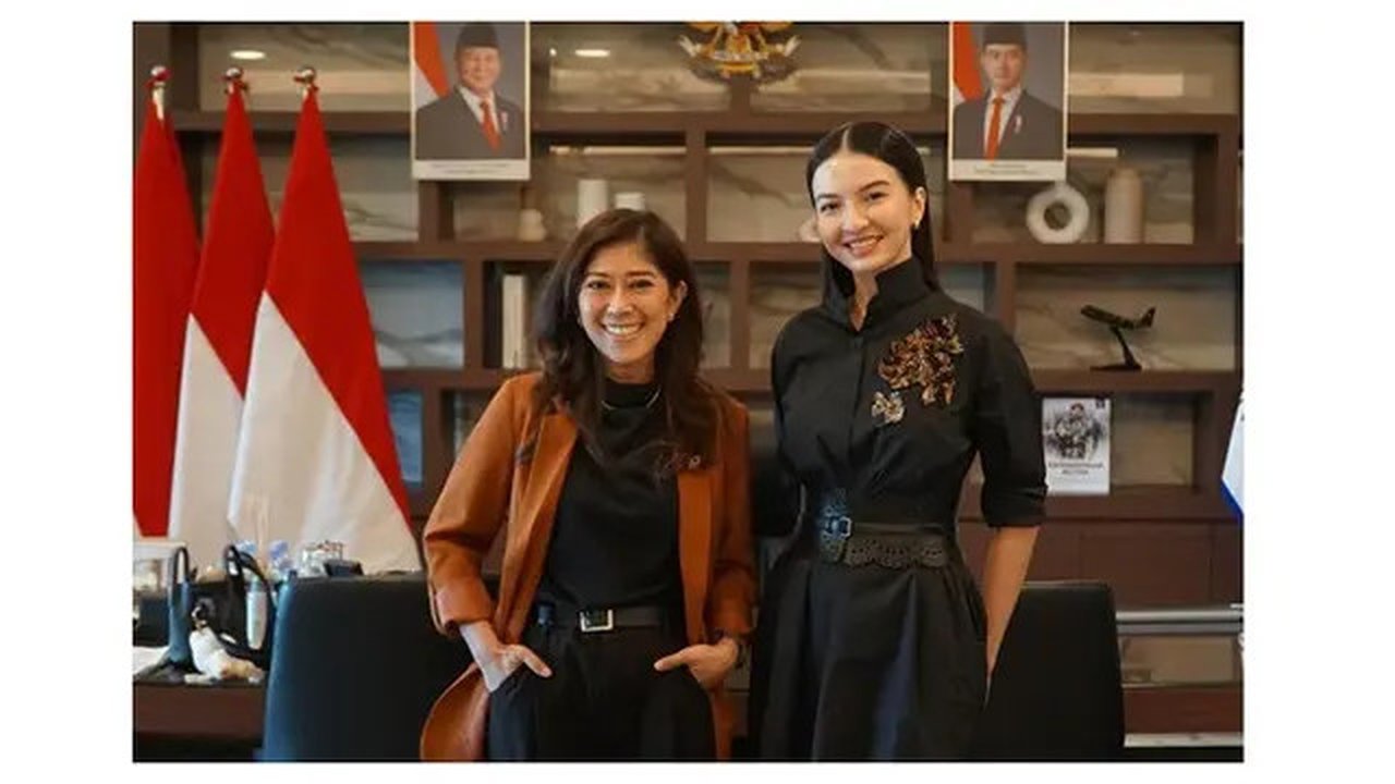 Potret kedekatan Raline Shah dan Menteri Meutya Hafid. (sumber: Instagram/ralineshah)