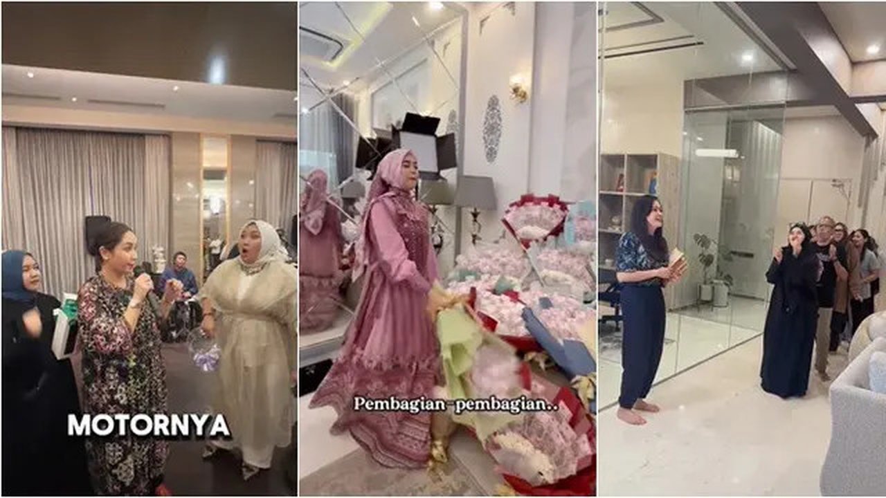 Artis bagi-bagi THR mewah kepada karyawan. (sumber: Instagram/raffinagita1717/riaricis1795/maiaestiantyreal)