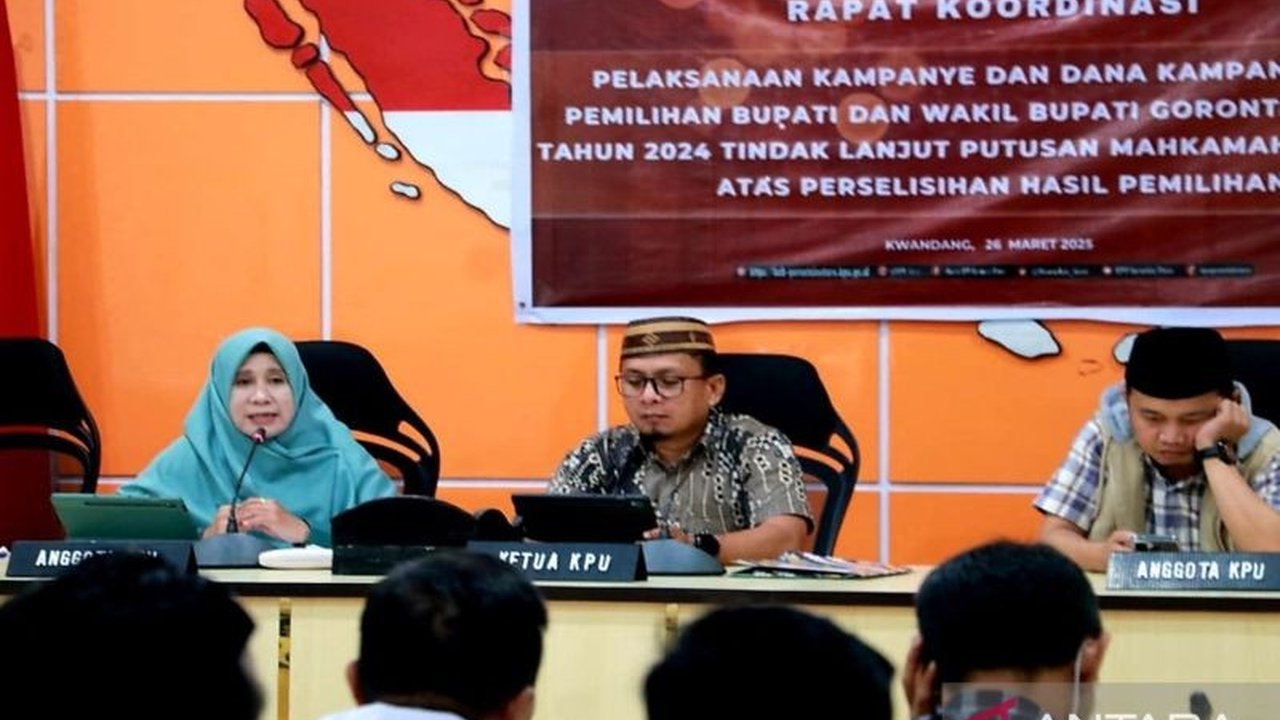 KPU Gorontalo Utara Gelar Rakor Kampanye Jelang PSU Pilkada 2024