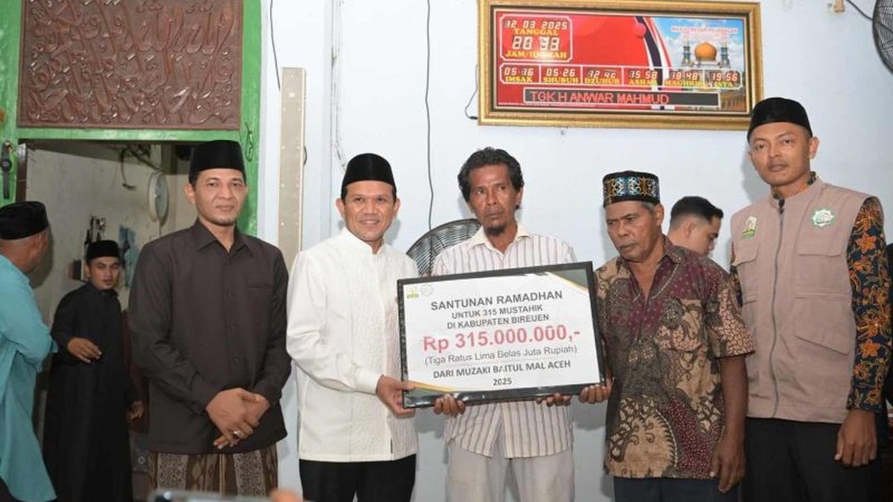 Baitul Mal Aceh Salurkan Rp5 Miliar Santunan Ramadhan untuk 5.000 Keluarga Miskin