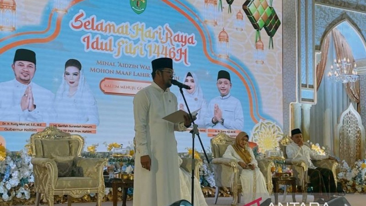 Gubernur Kaltim, Rudy Mas'ud, mengajak masyarakat Kalimantan Timur untuk mendoakan korban banjir di Berau dan Kutai Timur serta mempererat persaudaraan di momen Idul Fitri.