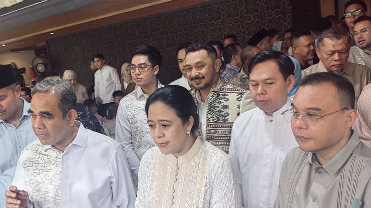 Ketua DPR RI Puan Maharani membeberkan sejumlah pembahasan politik dan silaturahmi hangat yang terjadi dalam acara open house Lebaran di kediaman Ketua MPR RI Ahmad Muzani.