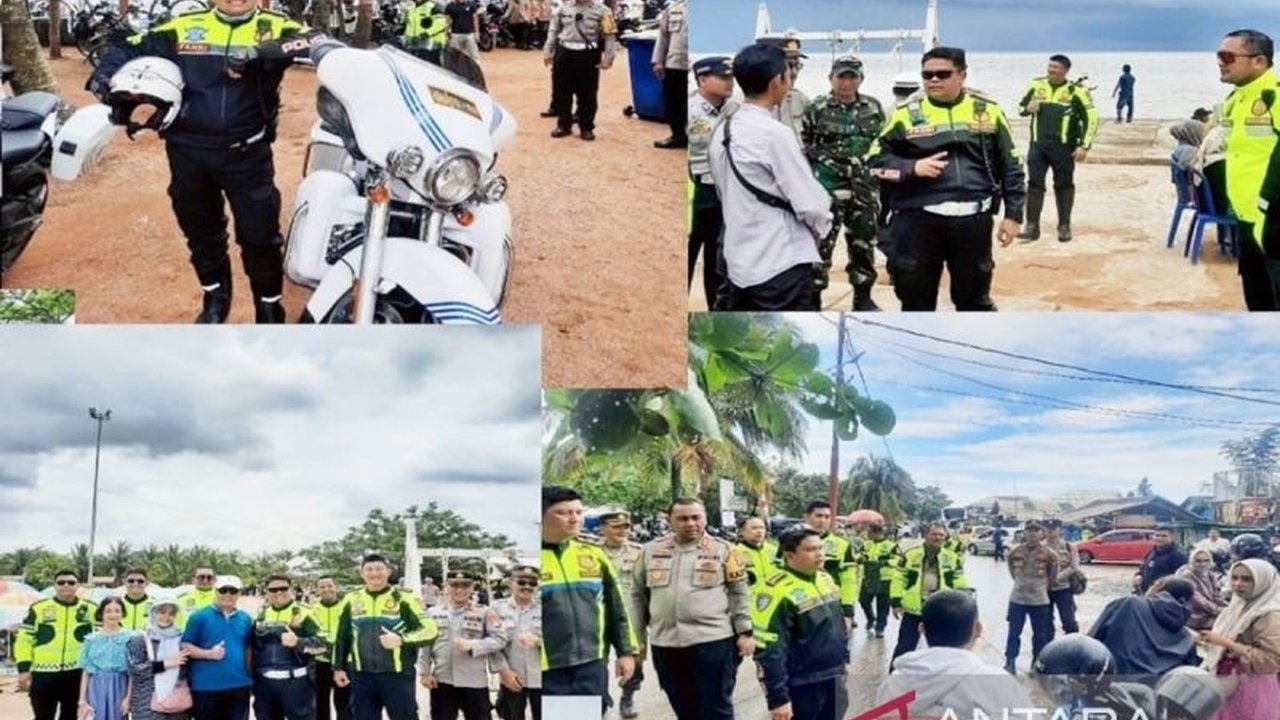 Dirlantas Polda Kalsel melakukan patroli roda dua untuk mengamankan jalur wisata di Kabupaten Tanah Laut selama libur Lebaran 2025, mengantisipasi kemacetan di Pantai Takisung dan Pantai Batakan Baru.