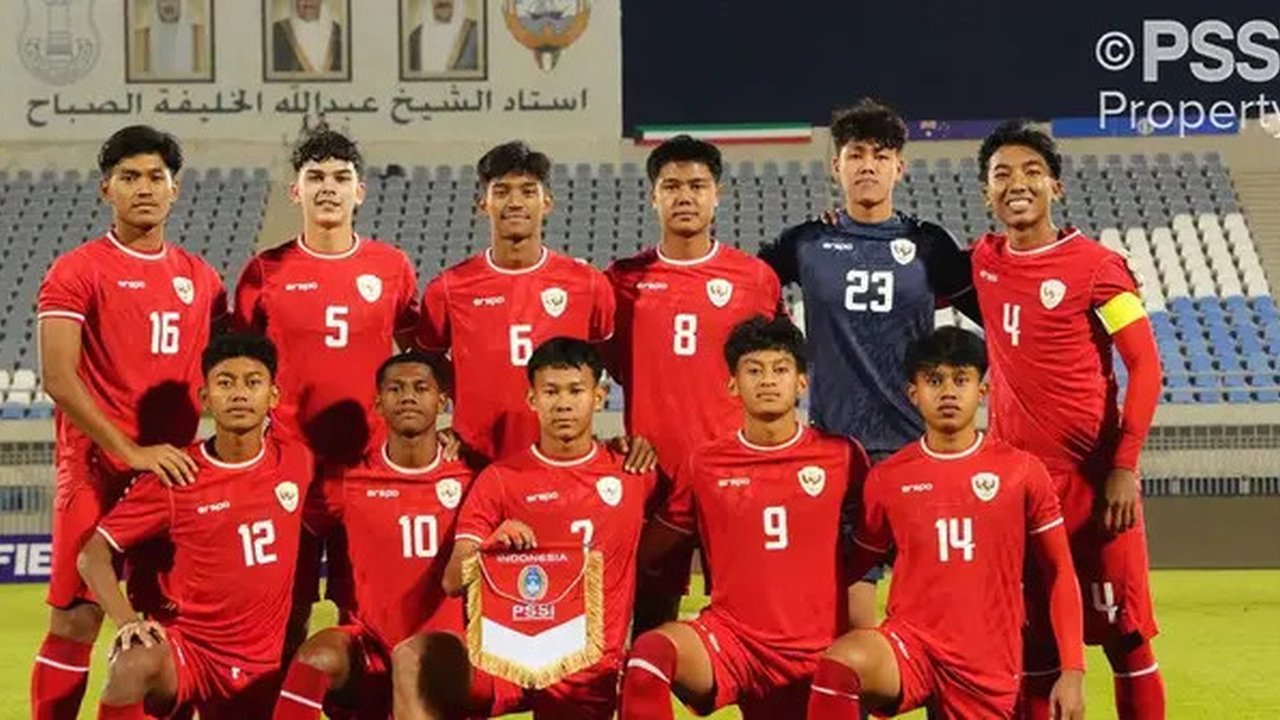 Starting XI Timnas Indonesia pada laga lawan Australia pada Kualifikasi Piala Asia U-17 2024 (c) Media PSSI