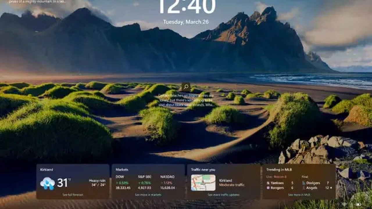 Widget Lockscreen Baru di Windows 11 (Dok: Gizchina)