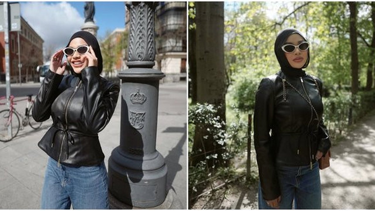 6 Potret Aurel Hermansyah Tampil Edgy Saat Liburan di Madrid, Tampil Bold dan Chic ala Hijabers Modern
