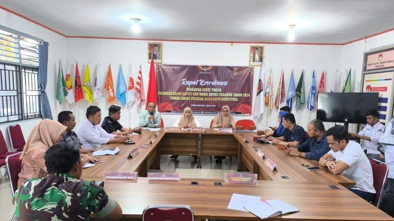 KPU Pasaman akan menggelar debat publik pasangan calon bupati dan wakil bupati dalam rangka Pemungutan Suara Ulang (PSU) Pilkada di RRI Padang pada 15 April 2024, disiarkan langsung melalui streaming.