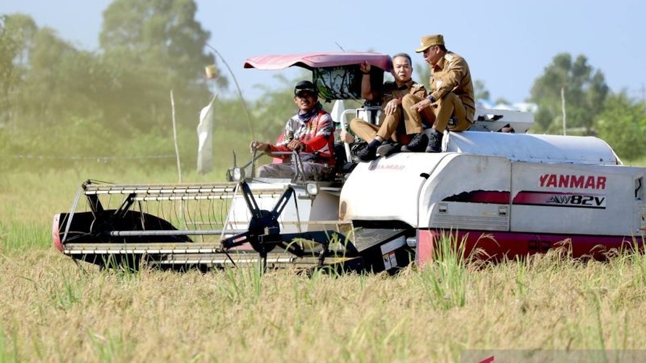 Presiden Prabowo Subianto mendorong Kalimantan Selatan meningkatkan produksi gabah hingga tiga juta ton per tahun, tiga kali lipat dari produksi sebelumnya, melalui optimalisasi lahan dan program cetak sawah.
