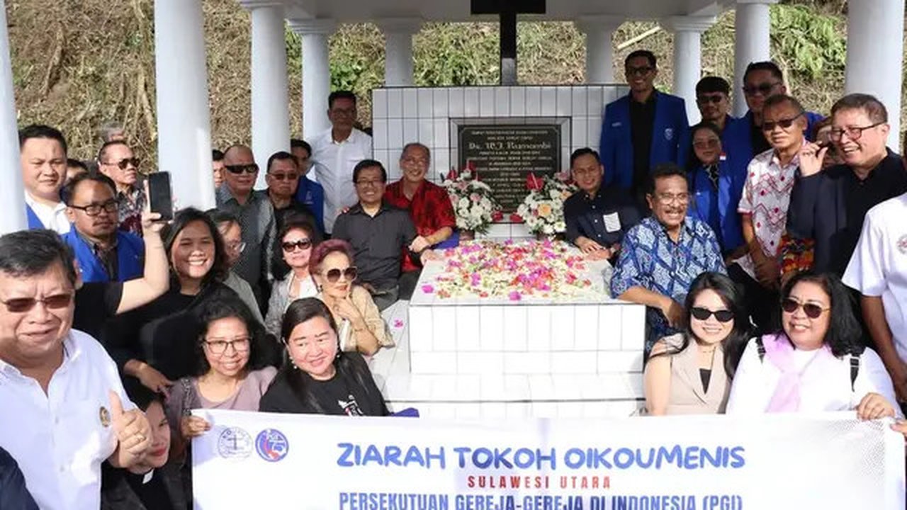 ziarah oikumenis sejumlah makam pada Senin siang (7/4/2025) di Sulut.