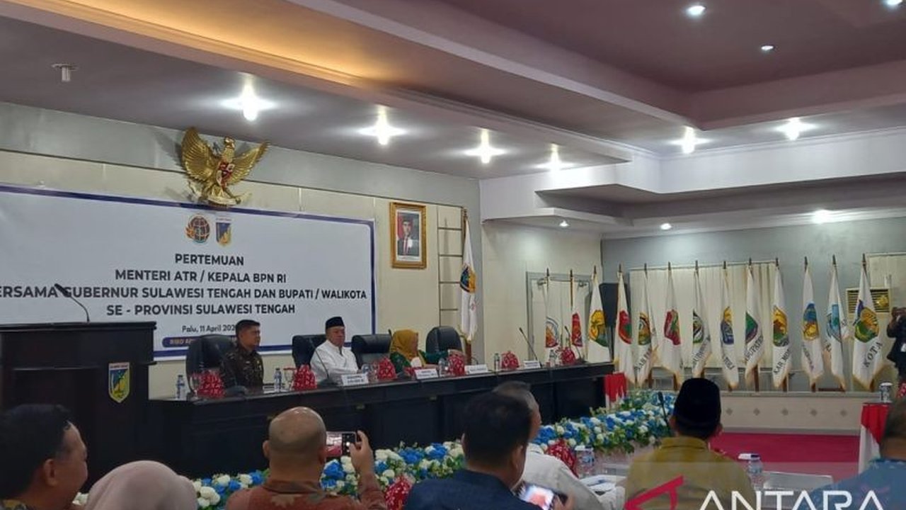 Menteri ATR/BPN Nusron Wahid meminta pemerintah daerah di Sulawesi Tengah proaktif dalam reforma agraria untuk optimalisasi tata kelola agraria dan memastikan pemenuhan hak tanah masyarakat.