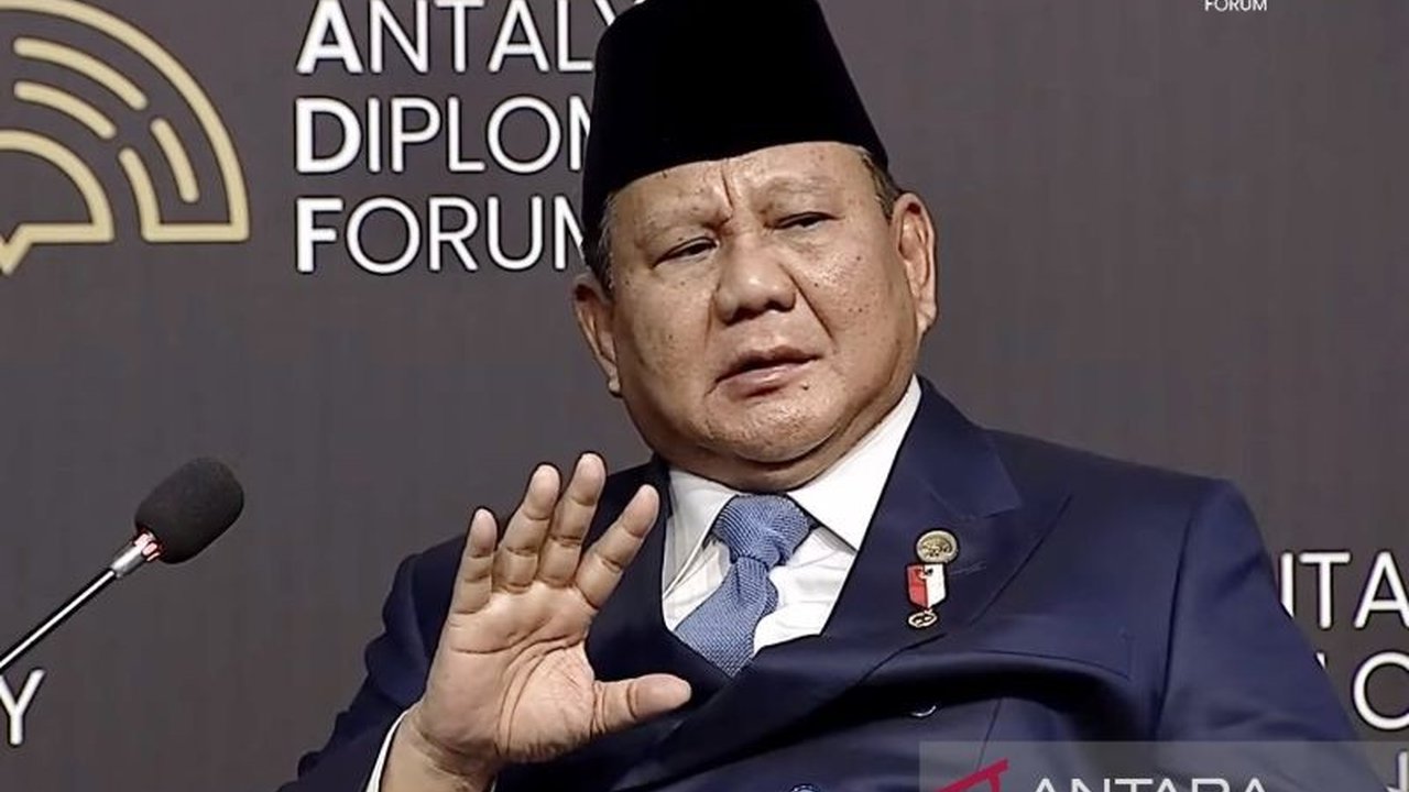 Presiden Prabowo Subianto sampaikan visi ketahanan pangan, air, dan energi di Antalya Diplomacy Forum 2025, Turki, serta tekadnya wujudkan Indonesia bebas stunting.