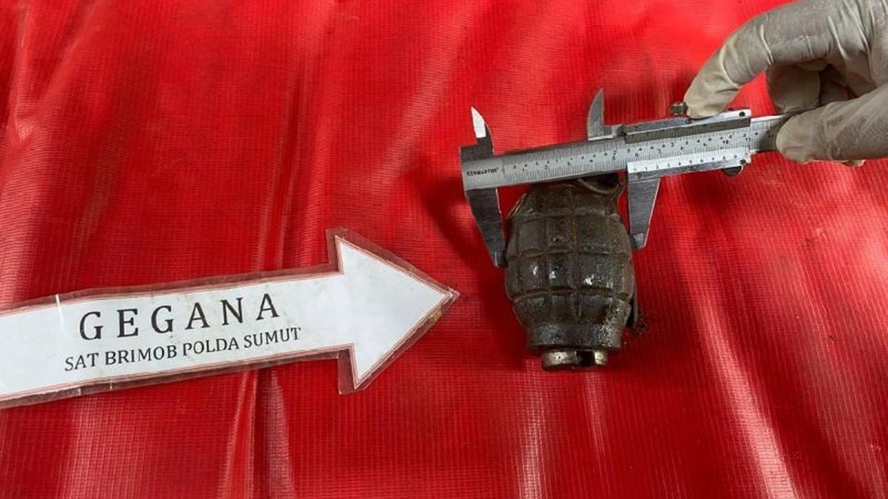 Tim Jibom Brimob Sumut Musnahkan Granat Tangan di Asahan