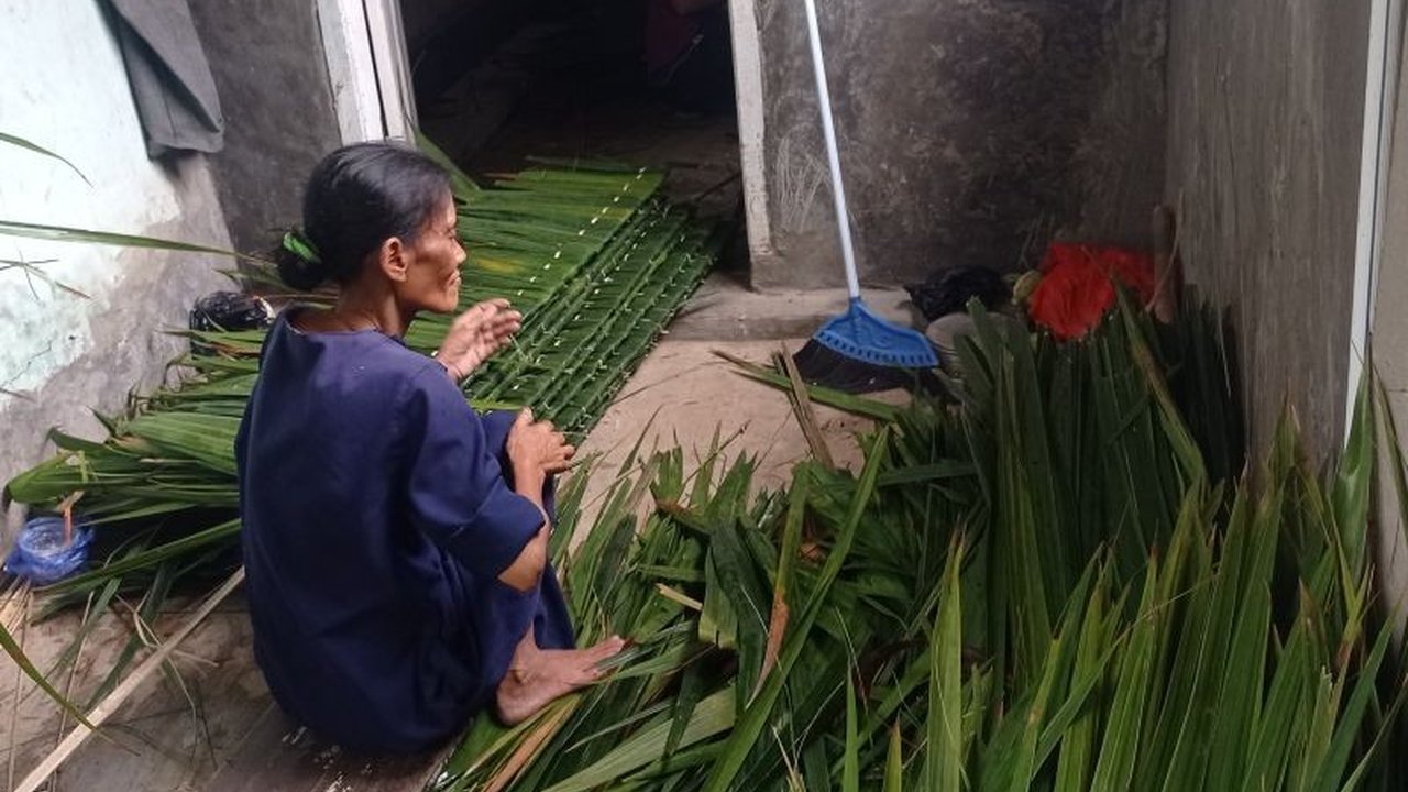 Tingginya permintaan atap rumbia dari dalam dan luar daerah membuat perajin di Lebak, Banten kewalahan memenuhi pesanan, bahkan harga per lembar mencapai Rp4.000.