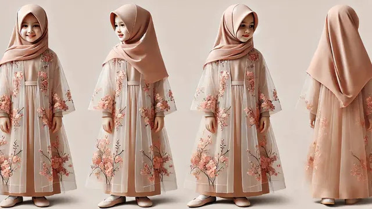 Gamis anak kekinian (Foto: Rizka Nur Laily via ChatGPT)