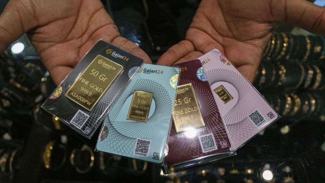 Harga Emas Antam, UBS, dan Galeri24 Tetap Stabil di Pegadaian