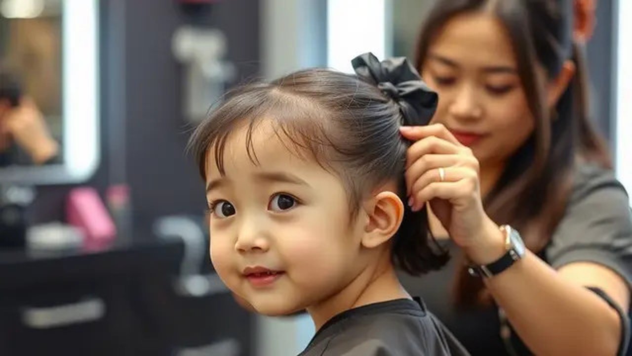Rekomendasi Model Rambut Pendek Anak Perempuan Ala Korea (Sumber: qwen.ai)