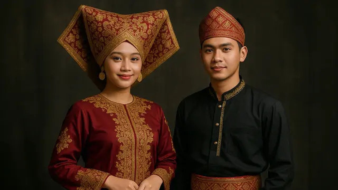 Baju Adat Minangkabau (Foto: Rizka Nur Laily via ChatGPT)