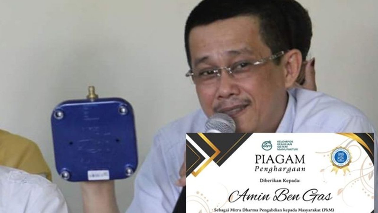 Amin Suwarno, inovator asal Kalimantan Barat, menerima penghargaan dari ITB atas Konverter Kit ABG-nya yang mampu menghemat biaya operasional hingga 70 persen.