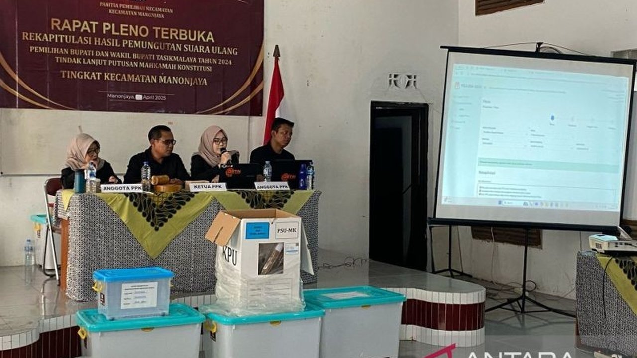 KPU Kabupaten Tasikmalaya memulai rekapitulasi PSU Pilkada tingkat kecamatan, diwarnai aksi penolakan dan rencana gugatan ke MK oleh paslon nomor urut 3.