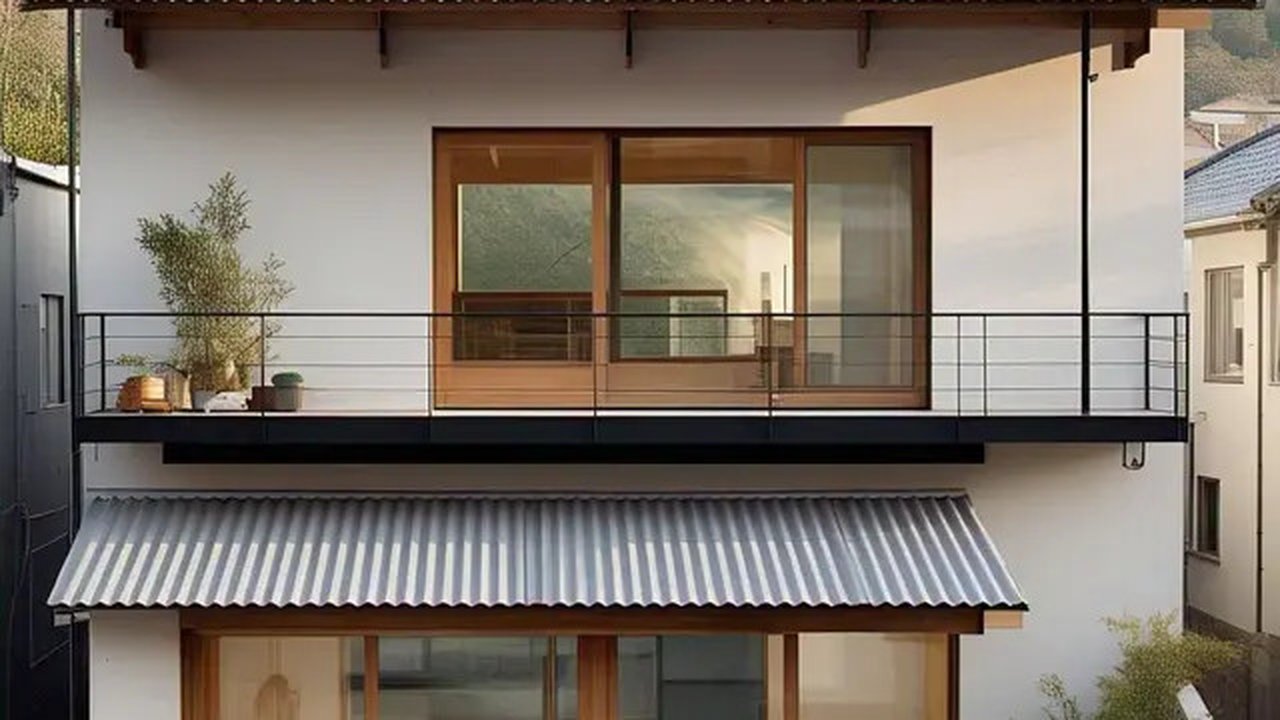 Model Rumah Minimalis Atap Dak Cor Bertingkat. Foto: Meta AI