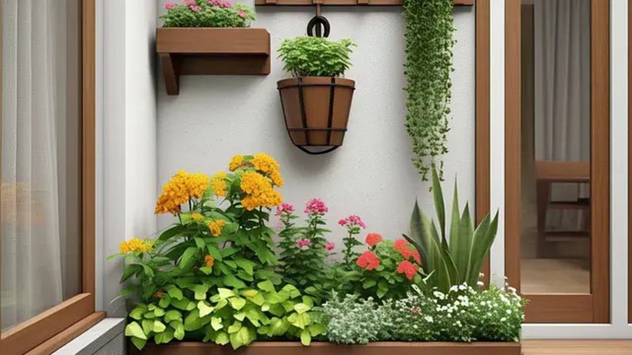 Desain Rumah Lantai 1 dengan Taman Kecil. Foto: Meta AI