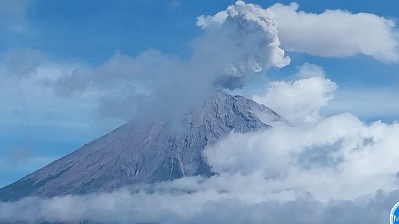Gunung Semeru di Jawa Timur mengalami empat kali erupsi pada Selasa pagi, dengan tinggi letusan mencapai 800 meter dan status masih waspada.