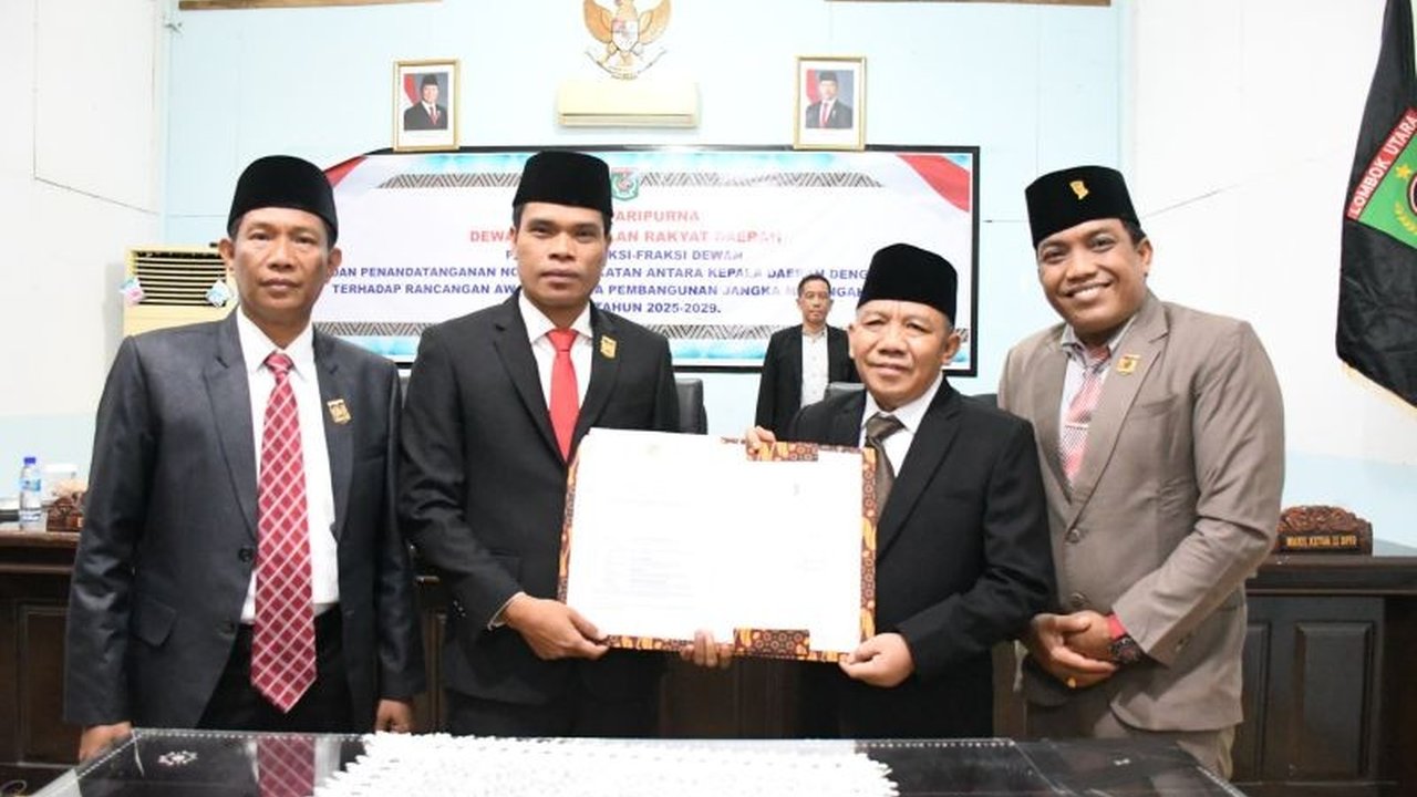 DPRD Lombok Utara dan eksekutif sepakati RPJMD 2025-2029 yang memprioritaskan pengentasan kemiskinan, hilirisasi pertanian, dan pariwisata untuk perekonomian inklusif.
