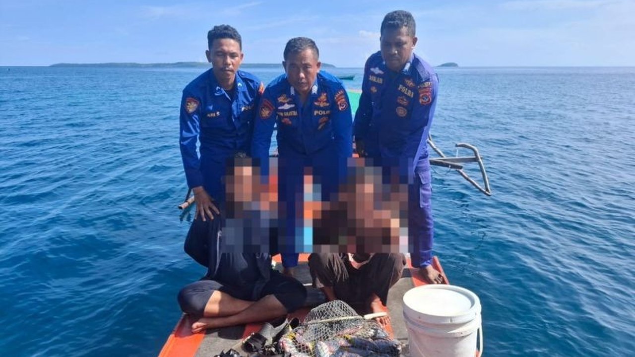 Dua nelayan di Sikka, NTT, ditangkap karena menggunakan bom ikan dan merusak ekosistem laut; polisi mengamankan 134 ikan hasil pengeboman dan sejumlah barang bukti lainnya.