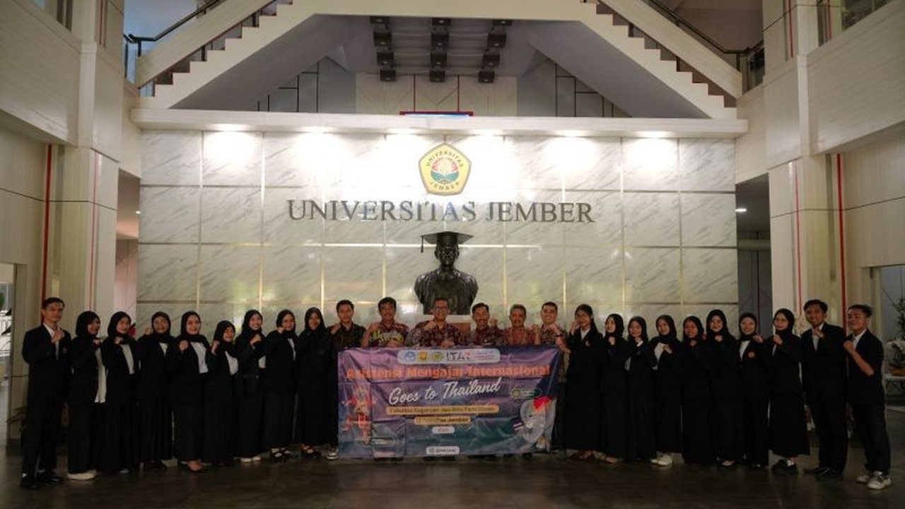 Dua puluh mahasiswa FKIP Universitas Jember akan menjalankan program asistensi mengajar internasional di empat provinsi Thailand Selatan selama hampir tiga bulan, berbagi ilmu dan budaya.