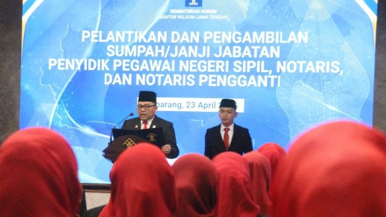 Kemenkumham Jawa Tengah telah memeriksa tujuh notaris terkait dugaan pelanggaran kode etik kenotariatan sepanjang tahun 2025, sementara 16 notaris lainnya telah disanksi pada tahun 2024.