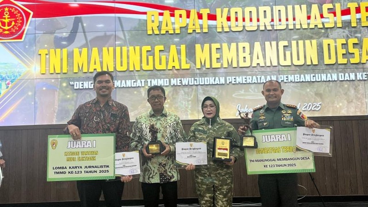 Kodim 1311/Morowali Raih Dua Penghargaan Bergengsi di TMMD ke-123