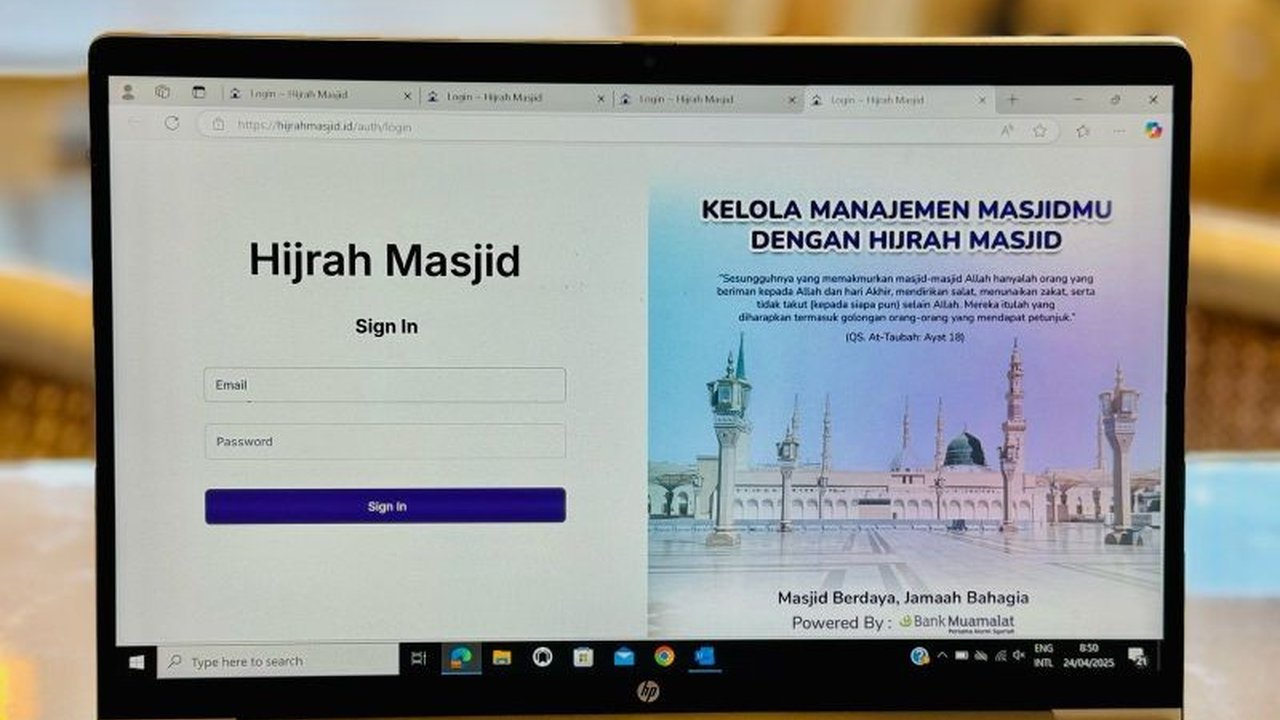 Bank Muamalat Indonesia meluncurkan aplikasi Hijrah Masjid, solusi digital untuk pengelolaan keuangan dan aset masjid, guna meningkatkan transparansi dan profesionalisme pengelolaan masjid di Indonesia.
