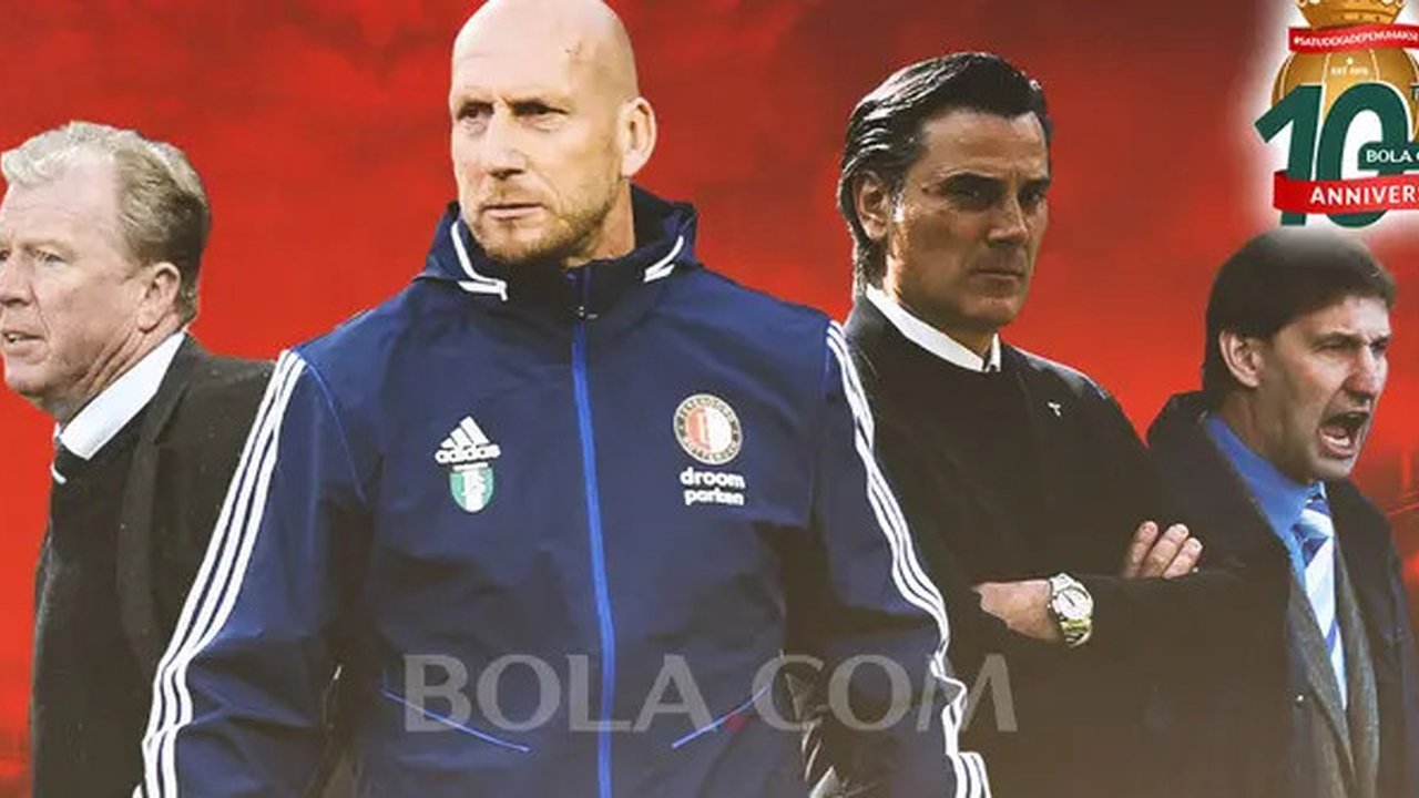 Artikel 10 Tahun Bola.com - Steve McClaren, Vincenzo Montella, Tony Adams, Jaap Stam (Bola.com/Adreanus Titus)