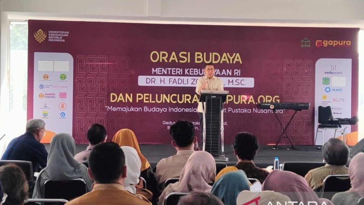 Menteri Kebudayaan Fadli Zon mengapresiasi peluncuran Gapura.org, platform digital yang bertujuan memperkuat literasi budaya Nusantara dan menjembatani khazanah budaya Indonesia dengan masyarakat luas.
