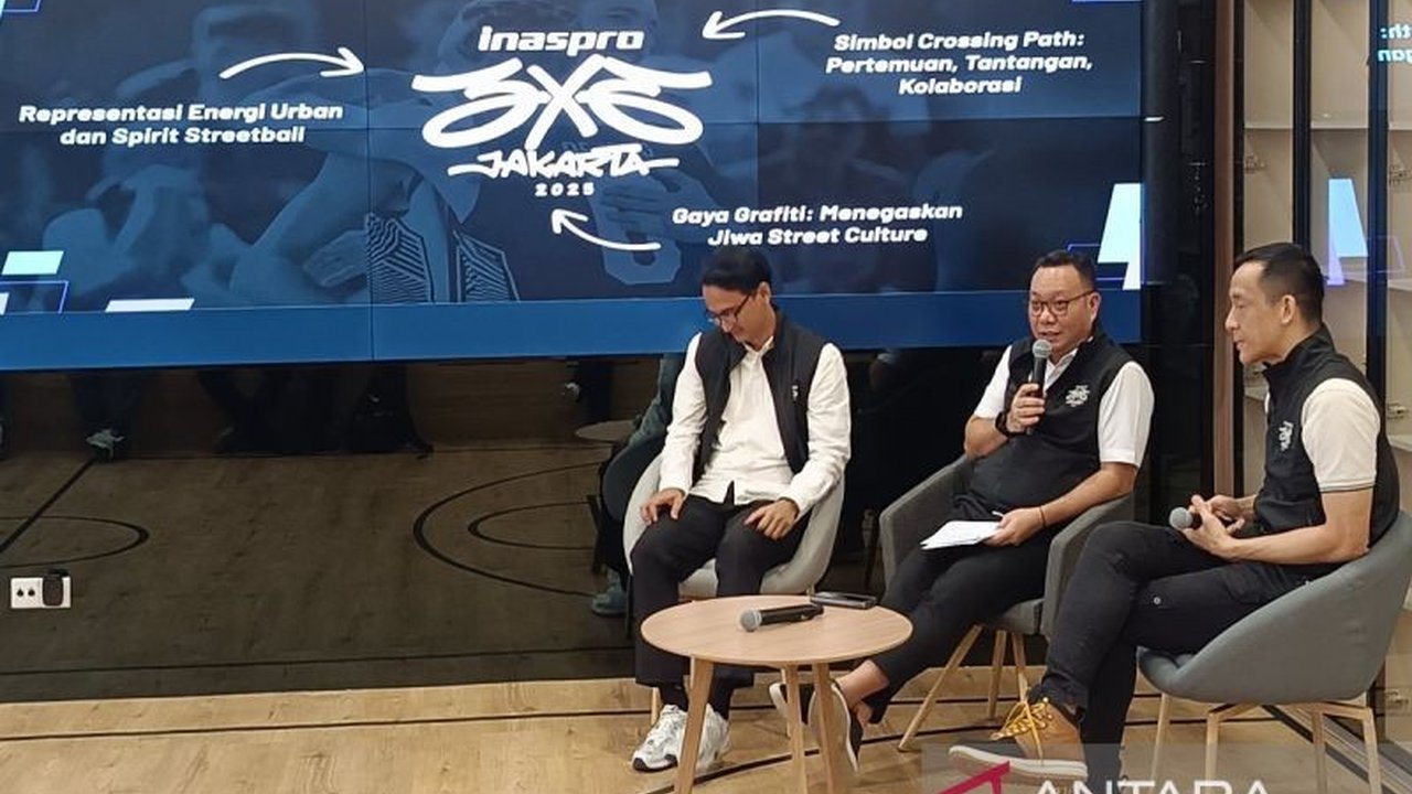 Logo baru Inaspro 3x3 Jakarta 2025 diluncurkan, merepresentasikan semangat streetball, tantangan kompetisi, dan kolaborasi dalam turnamen basket 3x3 di Indonesia.