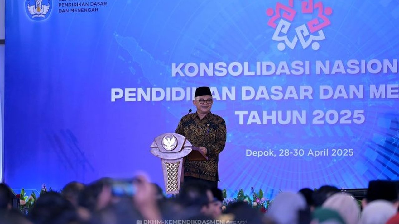 Kemendikdasmen menggelar Konsolidasi Nasional Dikdasmen 2025 untuk memperkuat komitmen bersama dalam meningkatkan kualitas pendidikan di Indonesia, melibatkan seluruh elemen bangsa dalam mewujudkan pendidikan bermutu bagi semua.