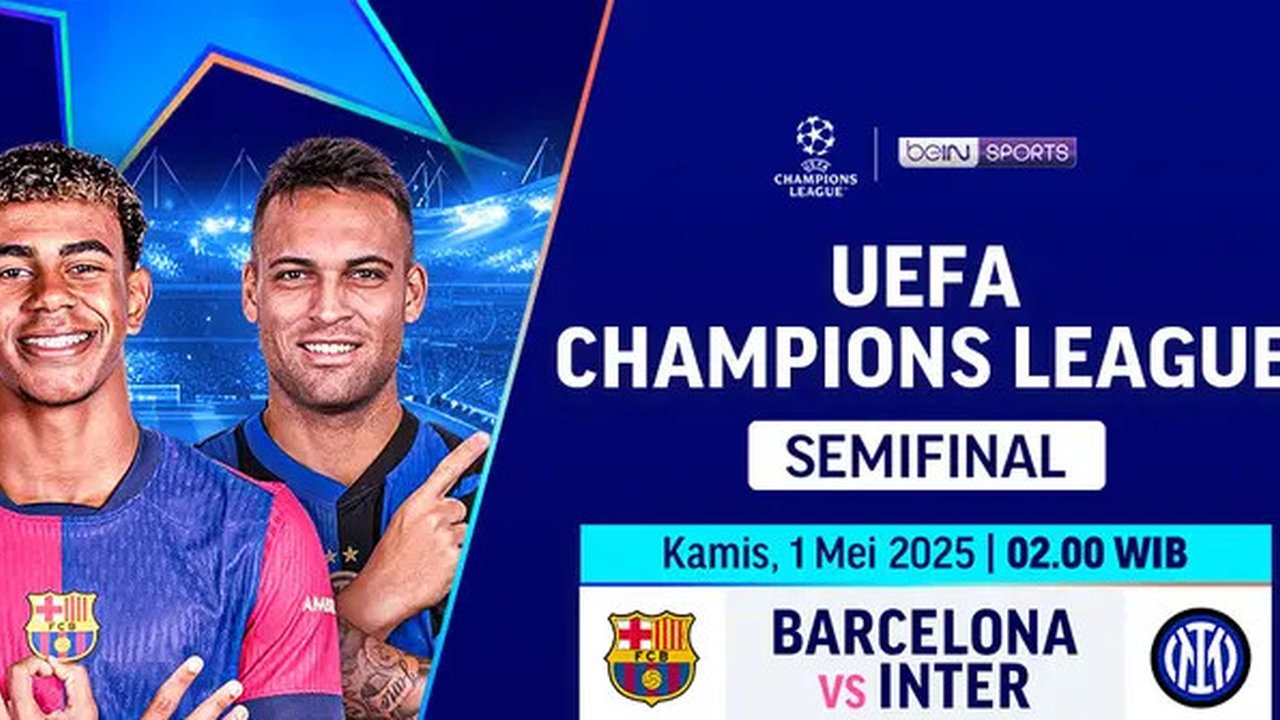 Saksikan streaming big match Liga Champions: Barcelona vs Inter Milan pada babak semifinal di Vidio. Jangan lewatkan aksi para pemain di big match semifinal Liga Champions: Barcelona vs Inter