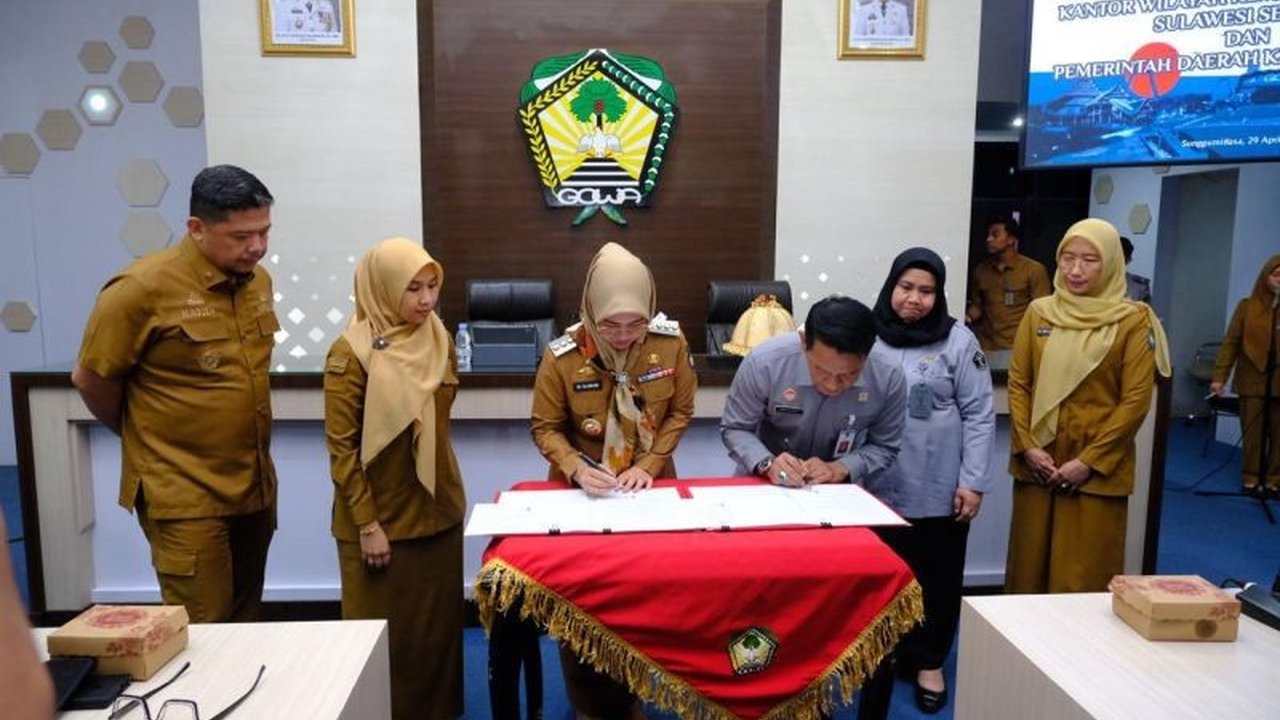 Kemenkumham Sulsel dan Pemkab Gowa menandatangani MoU untuk melindungi hukum masyarakat dan kemudahan investor berinvestasi di Gowa, demi mewujudkan Gowa yang aman dan meningkatkan perekonomian.