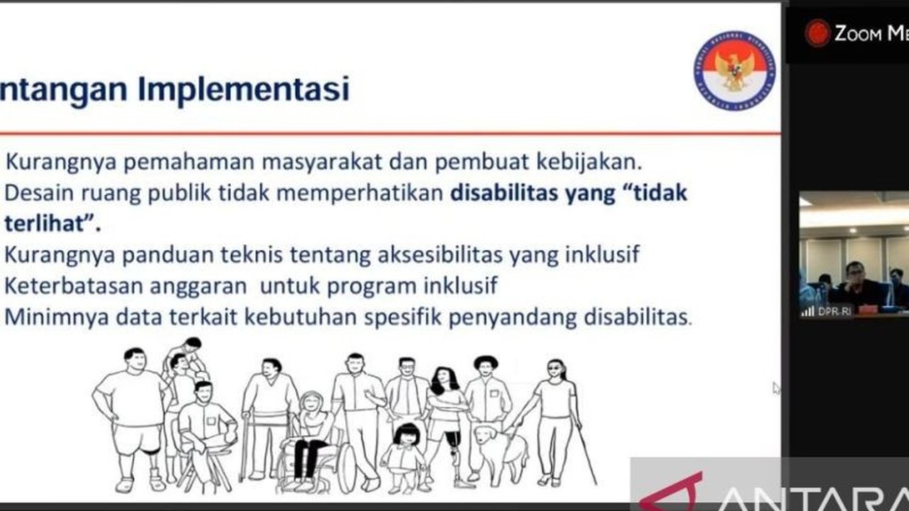 Komisi Nasional Disabilitas (KND) menyoroti pentingnya pemahaman masyarakat dan pembuat kebijakan terhadap kebutuhan penyandang disabilitas, termasuk aksesibilitas, akomodasi layak, dan partisipasi bermakna dalam pembangunan.