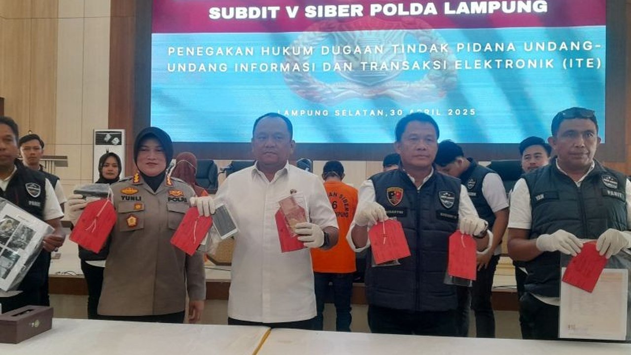 Polda Lampung Ringkus Empat Pelaku Pemerasan Online, Raup Rp150 Juta