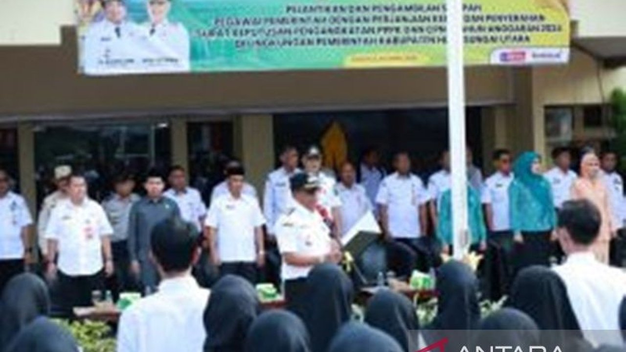 Pemkab Hulu Sungai Utara (HSU) resmi melantik 586 CPNS dan PPPK untuk memperkuat pelayanan publik dan mewujudkan visi 