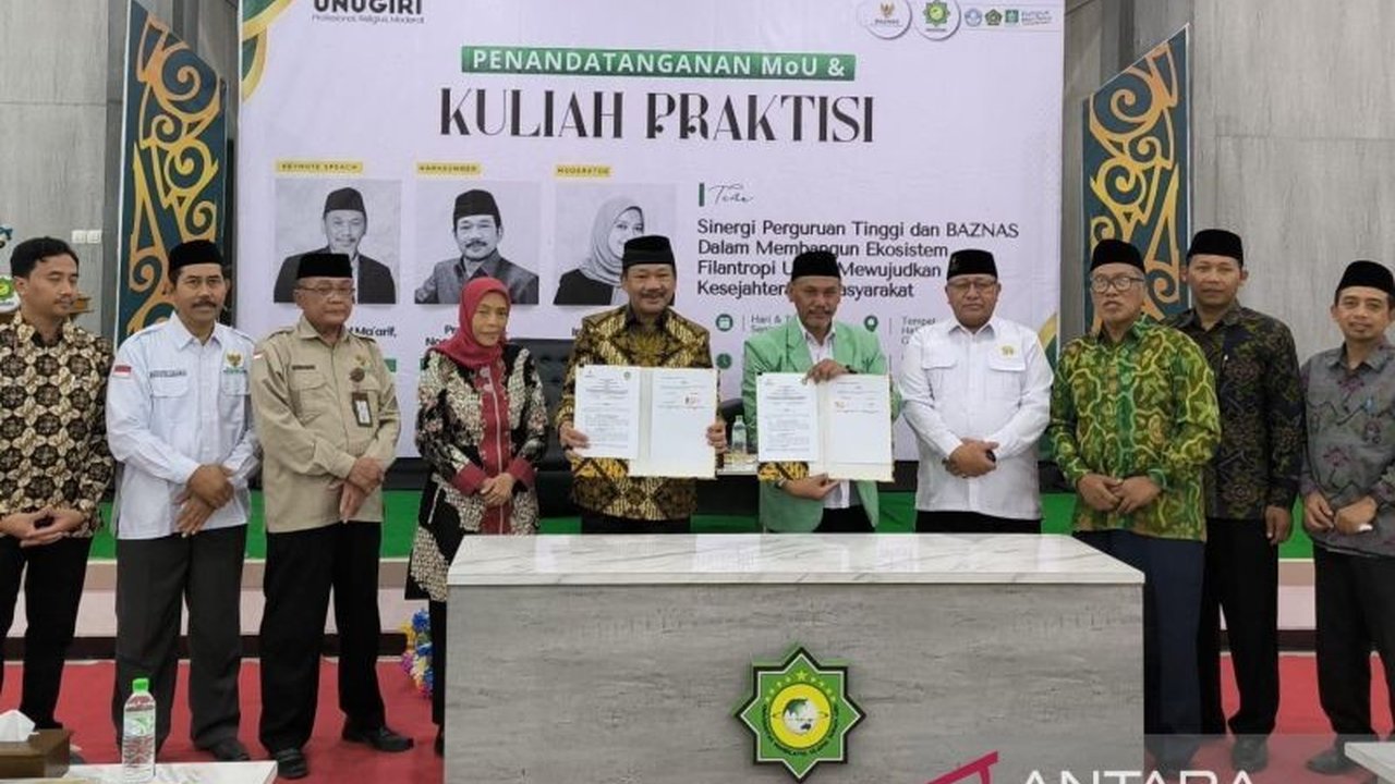 Badan Amil Zakat Nasional (Baznas) RI berkolaborasi dengan Universitas Nahdlatul Ulama Sunan Giri (Unugiri) untuk membangun ekosistem filantropi yang berkelanjutan bagi kesejahteraan masyarakat melalui pendidikan.