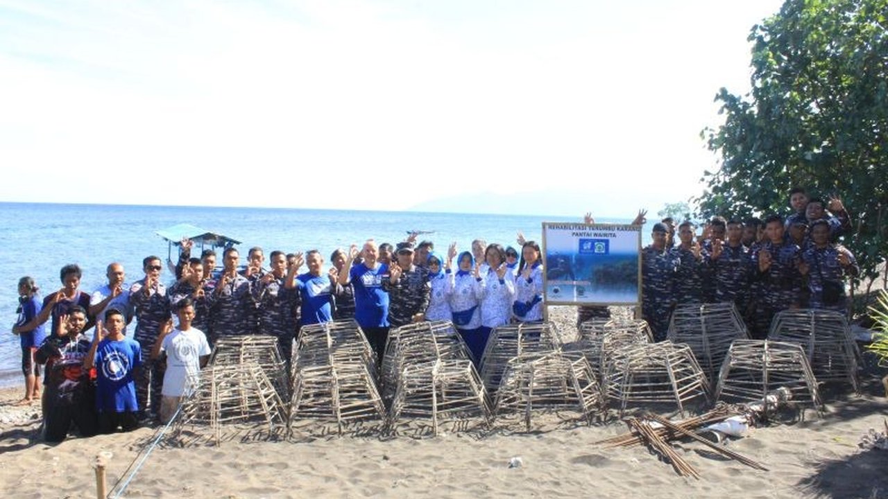 1.200 Bibit Karang Ditransplantasi di Teluk Maumere, Upaya Lestarikan Ekosistem Laut