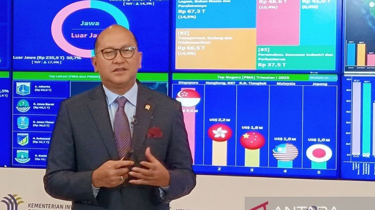 Realisasi investasi kuartal pertama 2025 menunjukan kabar baik: penyerapan tenaga kerja signifikan dan dominasi investor lokal yang menggeser ketergantungan pada PMA.