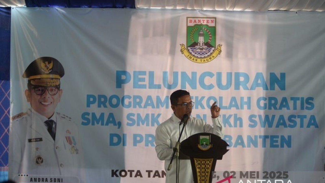 Pemprov Banten meluncurkan program sekolah gratis di SMA/SMK/SKh swasta se-Banten, memberikan kesempatan pendidikan berkualitas bagi siswa yang tak diterima di sekolah negeri, dengan anggaran berbeda untuk wilayah Tangerang Raya dan daerah lainnya.