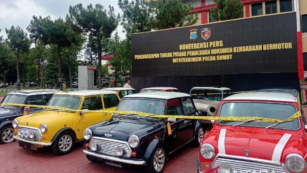 Polda Sumut Sita 25 Mobil dan Motor, Diduga Pakai Dokumen Palsu: Sindikat Jaringan Luas Terungkap