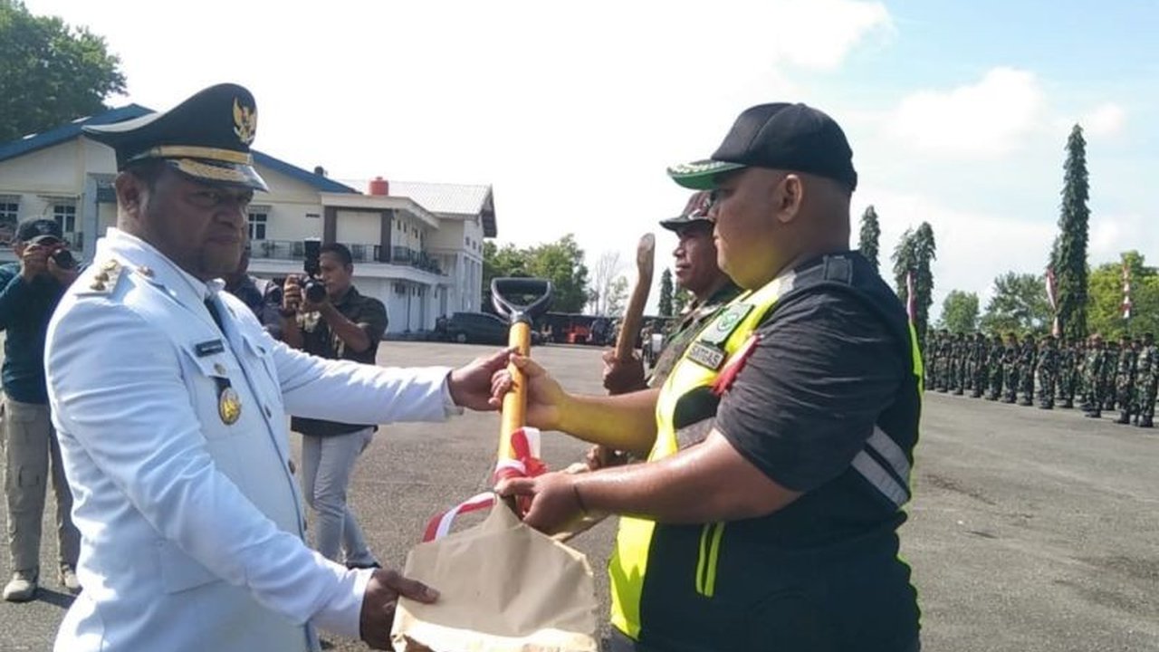 Kodim 1701/Jayapura dan Pemkab Jayapura selenggarakan TMMD ke-124 di Kampung Bring, Papua, membangun infrastruktur dasar seperti gereja, RTLH, dan fasilitas kesehatan untuk percepatan pembangunan kawasan terpencil.