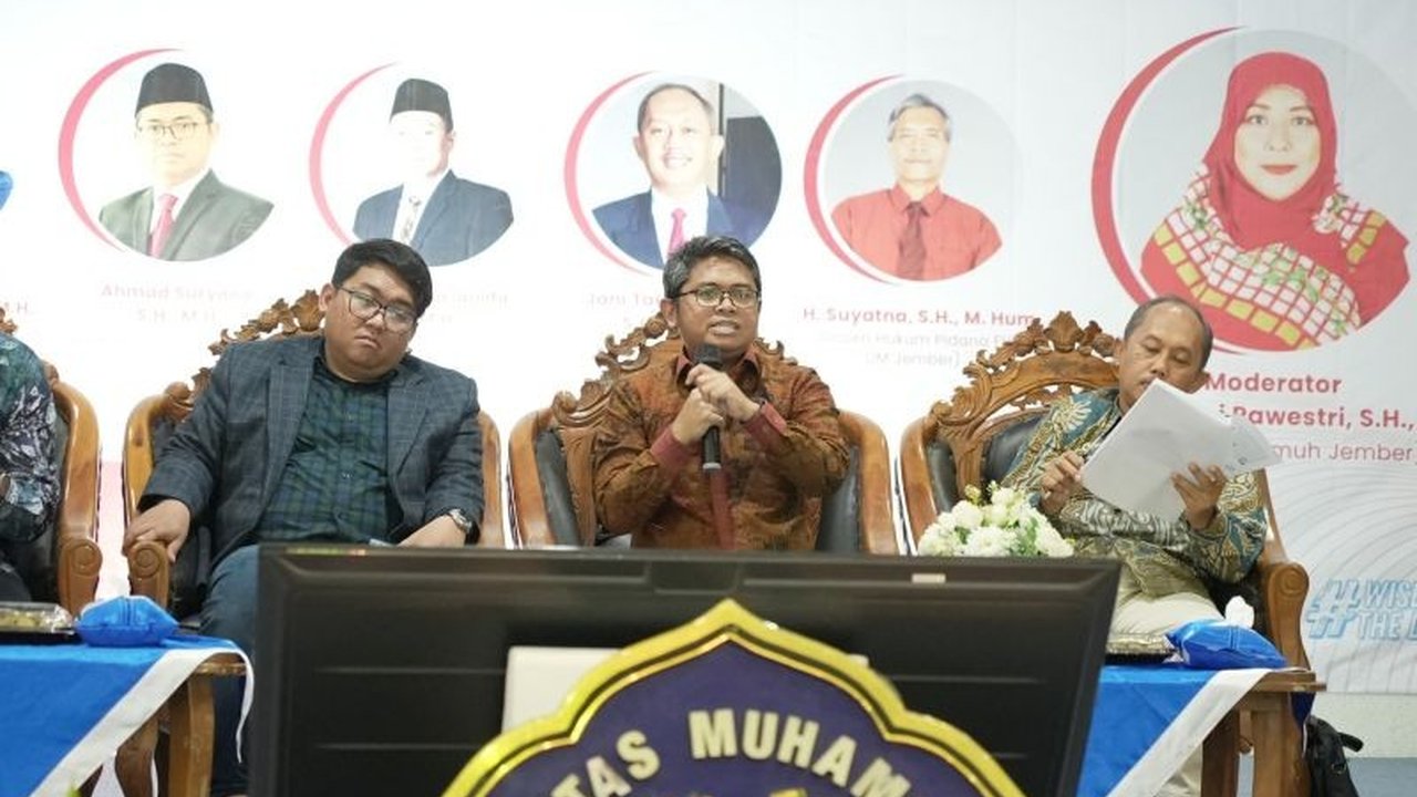 Seminar Nasional di FH Unmuh Jember tekankan pentingnya peran masyarakat sipil dalam sistem peradilan pidana Indonesia yang lebih restoratif dan inklusif, seiring dengan revisi RUU KUHP.